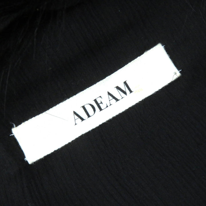 Excellent ADEAM genuine fur coat Half sleeve black Fox FOX Women 34991