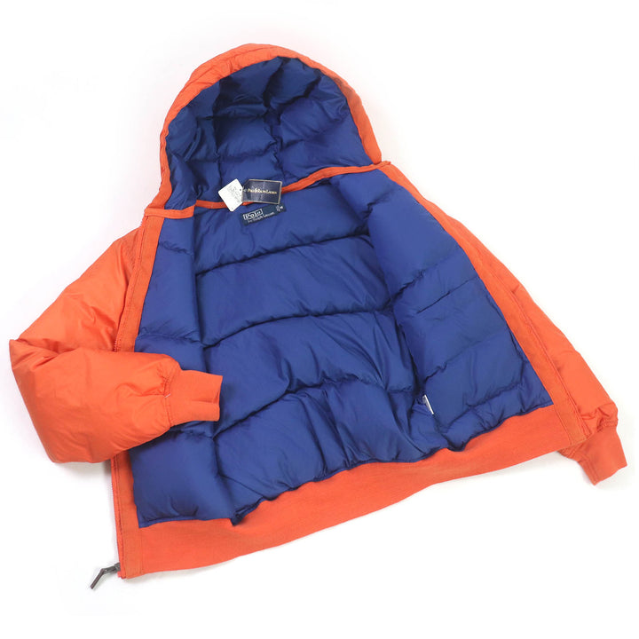 Pristine POLO RALPH LAUREN Down jacket Horse logo embroidered Orange mens M