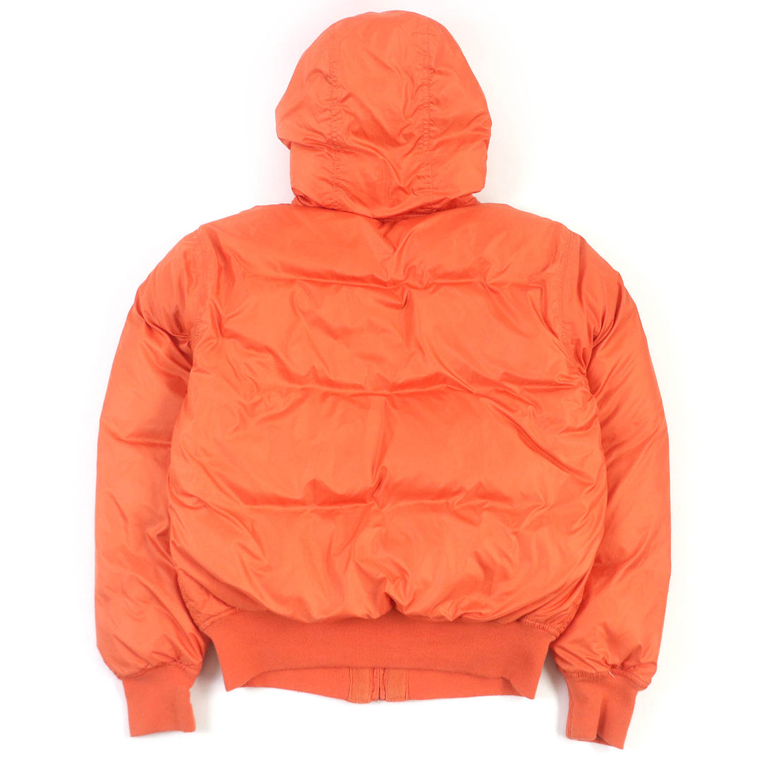 Pristine POLO RALPH LAUREN Down jacket Horse logo embroidered Orange polyester mens M