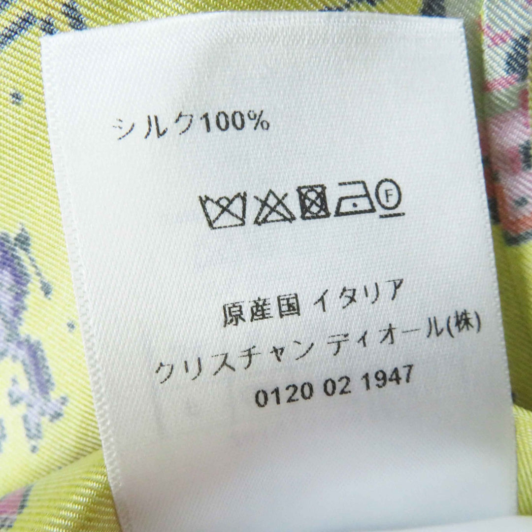 Pristine Christian Dior Short sleeve shirt Zodiac Pixel yellow silk Women 38