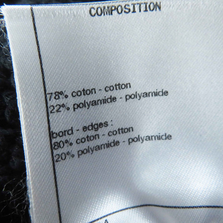 Excellent CHANEL Short sleeve knit Cropped length black Women 36 22S P72760