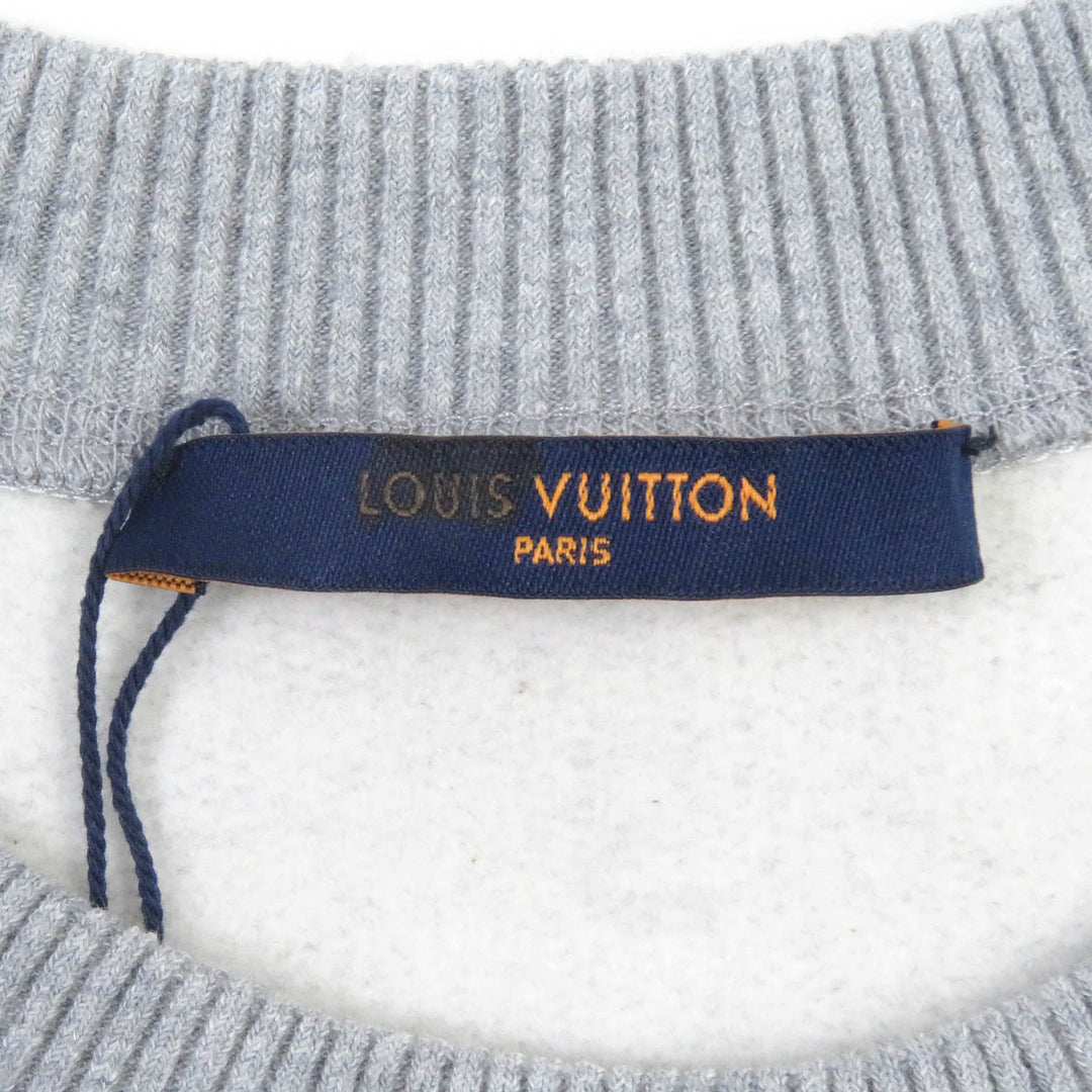 Pristine LOUIS VUITTON sweat Neon Working Man Sleeveless gray cotton mens S 1A972H