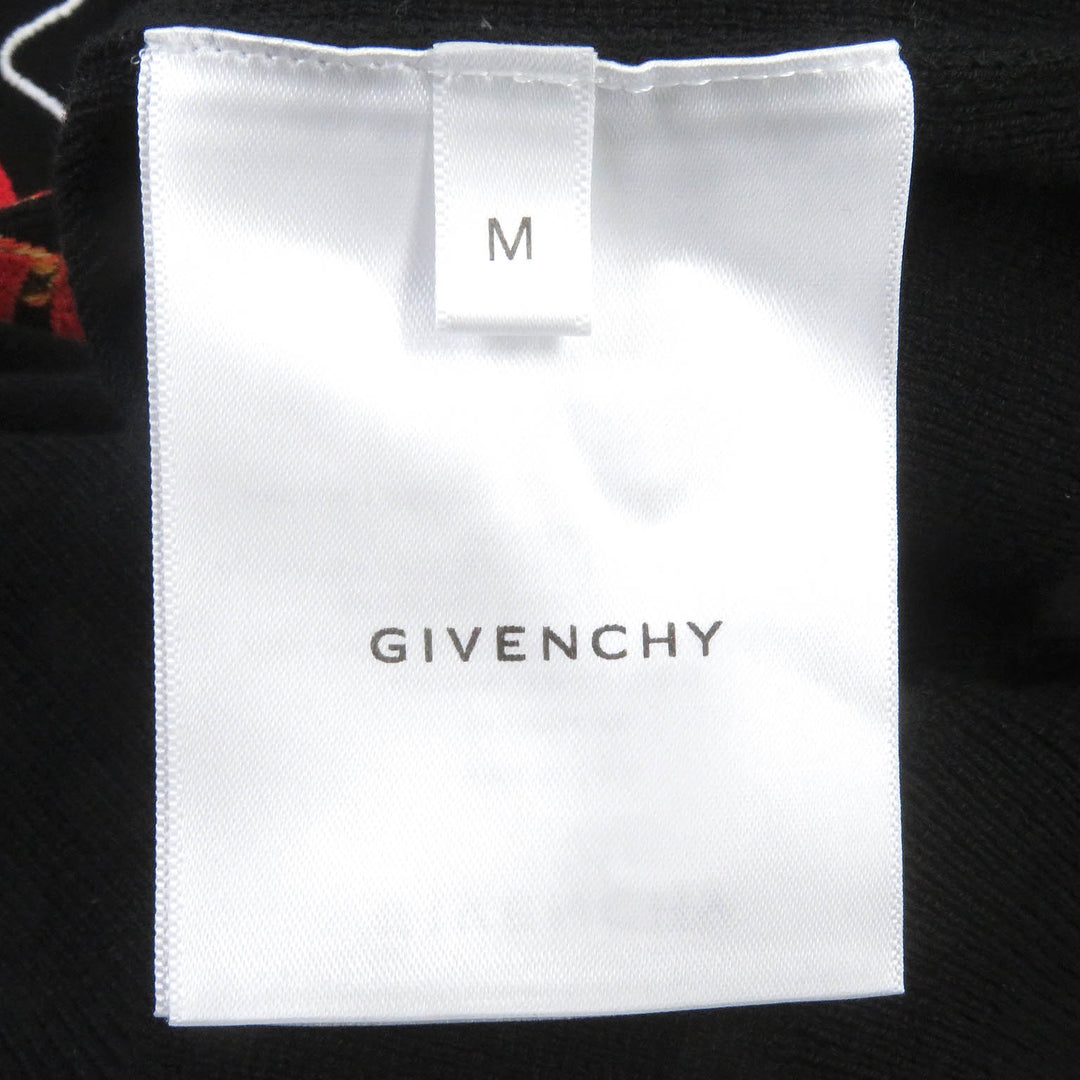 Excellent GIVENCHY×Disney sweater Oswald logo embroidery black cotton mens M BM90MS4YEB