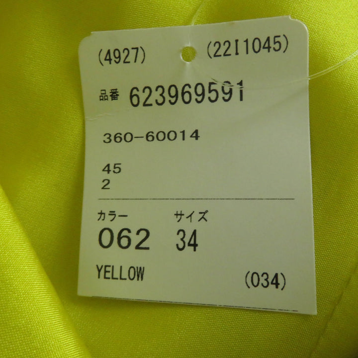 Pristine LANVIN one piece Paisley Pattern Strapless Dress yellow polyester Women 34