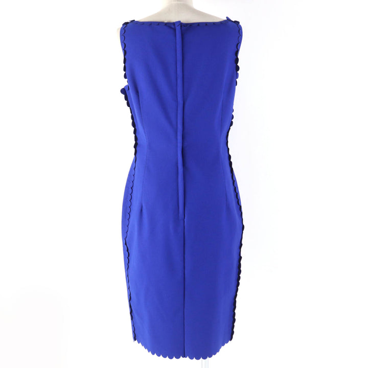 Pristine LANVIN one piece Scalloped sleeveless dress blue polyamide Women 40