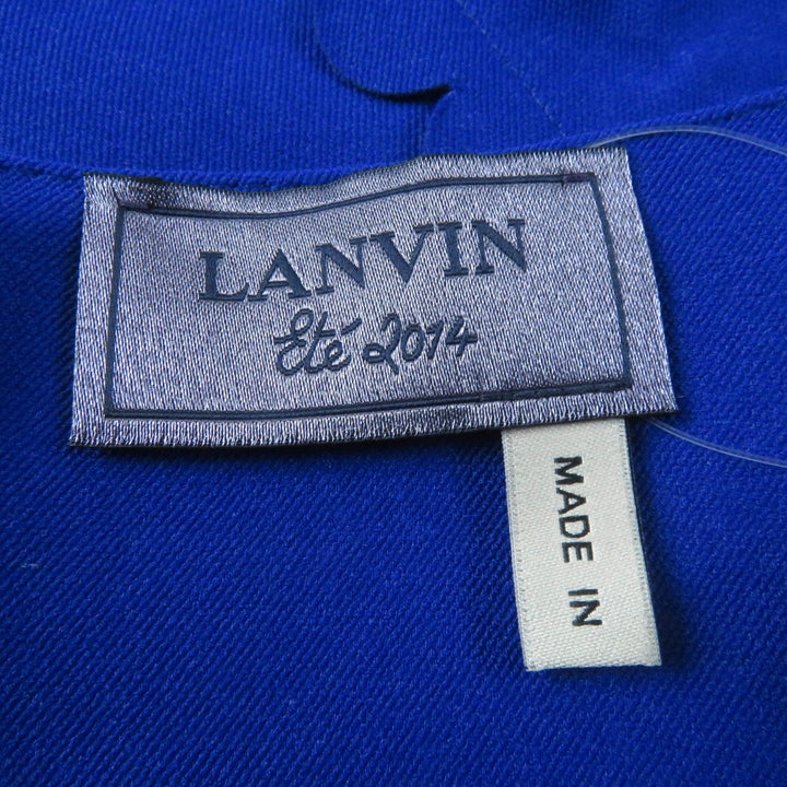 Pristine LANVIN one piece Scalloped sleeveless dress blue polyamide Women 40