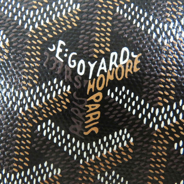 Pristine GOYARD Shoulder Bag Monte Carlo PM Black brown white PVC Women