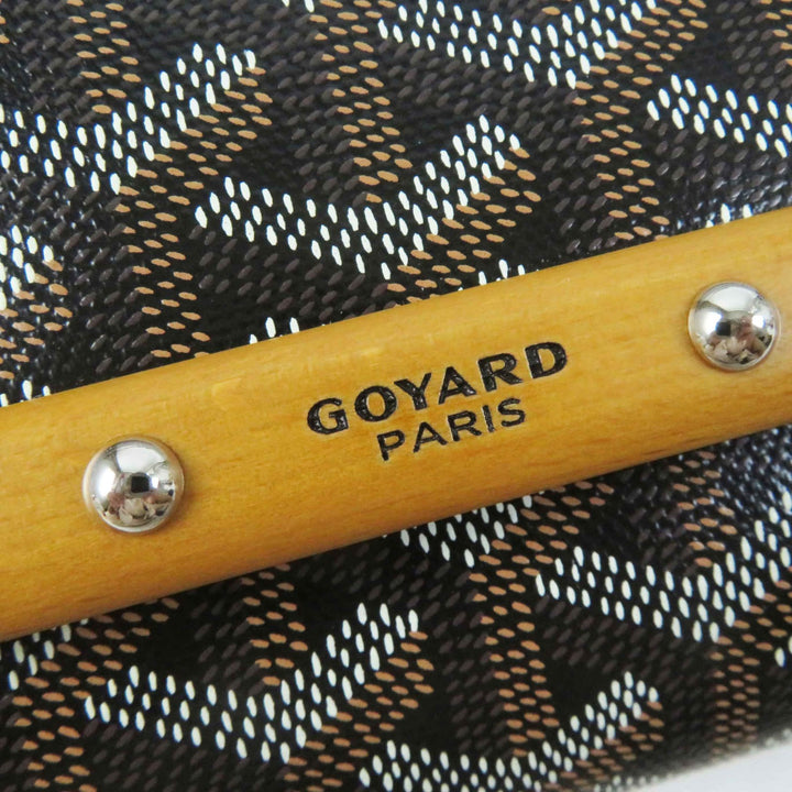 Pristine GOYARD Shoulder Bag Monte Carlo PM Black brown white PVC Women