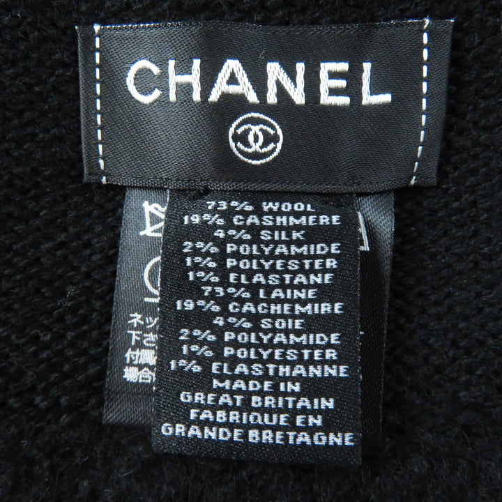 Pristine CHANEL gloves COCO Mark Bicolor Black White wool Women