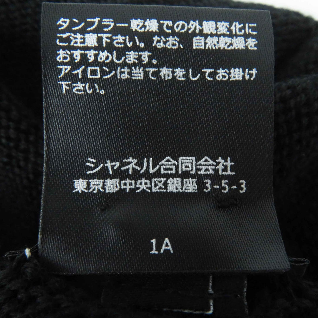 Pristine CHANEL gloves COCO Mark Bicolor Black White wool Women