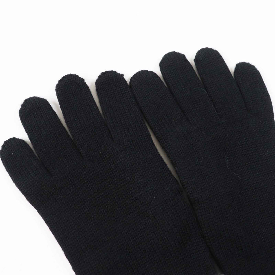 Pristine CHANEL gloves COCO Mark Bicolor Black White wool Women