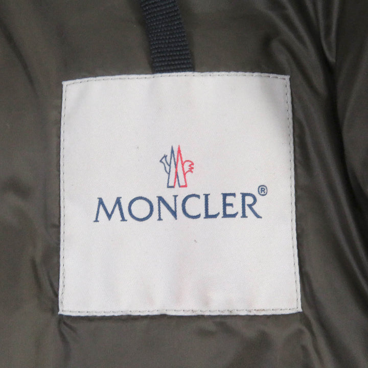 Great MONCLER Down jacket LEFRANC GIUBBOTTO stand-up collar Brown Goat leather mens 2
