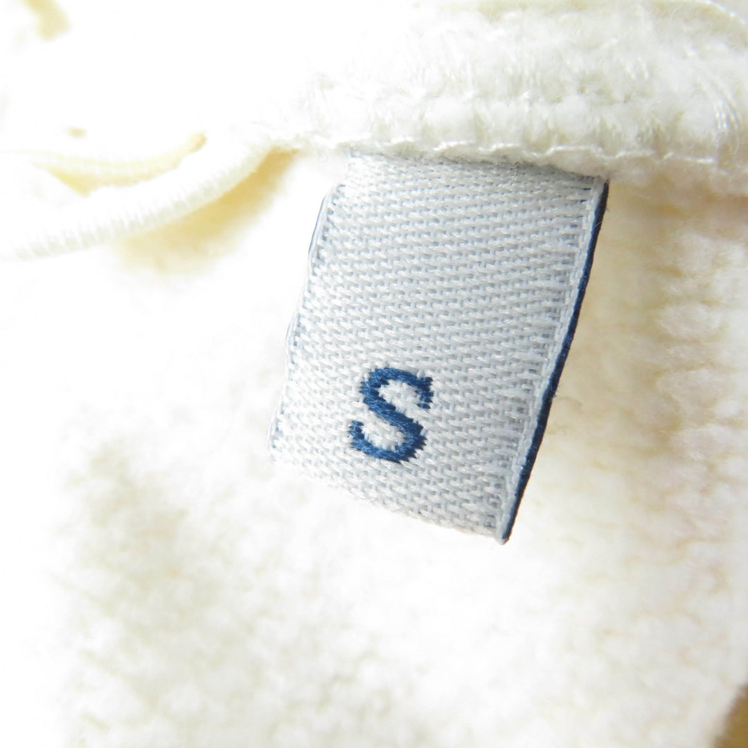 Great MONCLER sweat FELPA Oversized long sleeve sweatshirt with logo Ivory cotton Women S