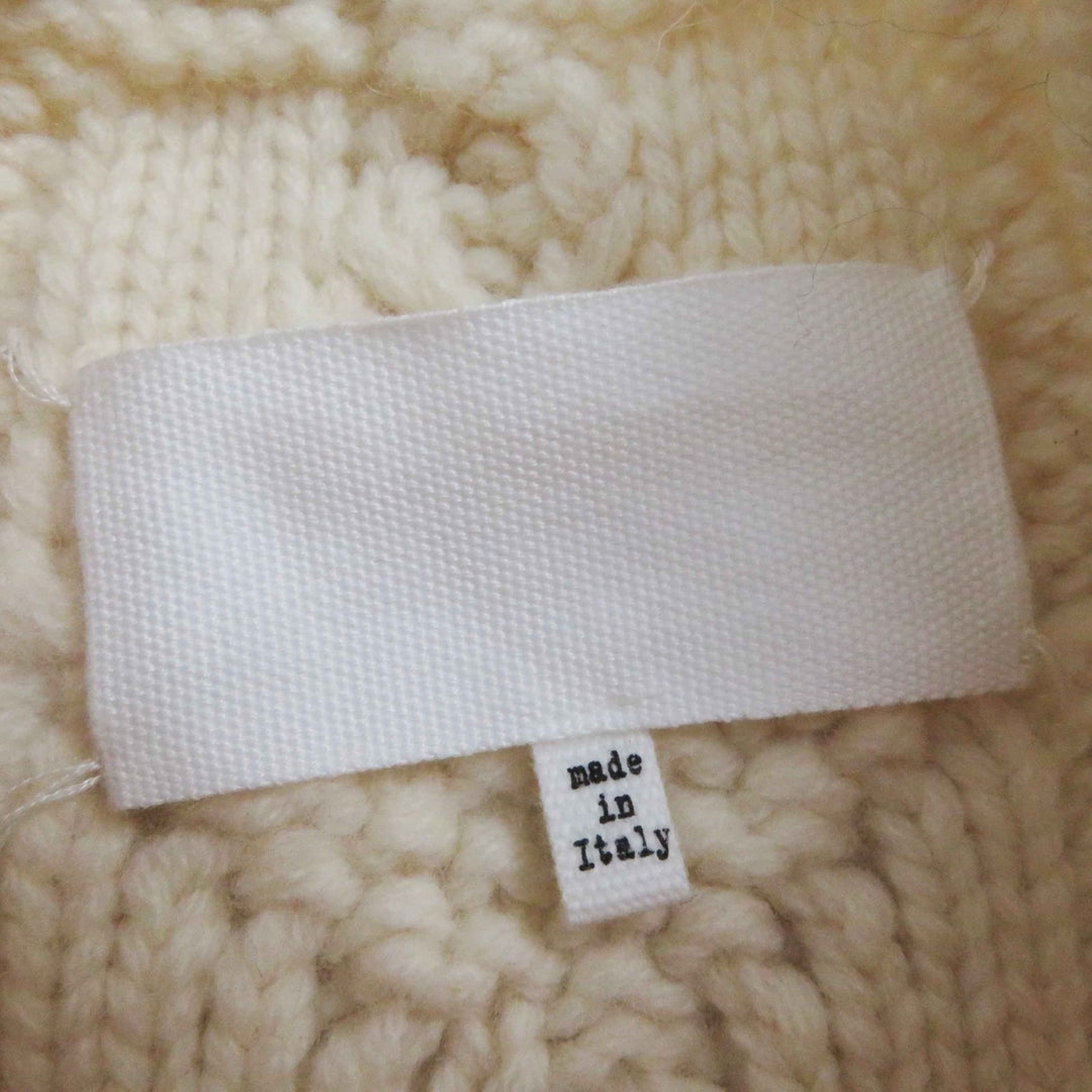 Excellent Maison Margiela knit Cable knit Long sleeves Ivory wool Women S S29Gold Plated0024
