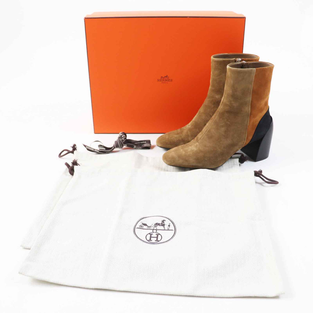 Great HERMES short boots BROOKE Multi Suede leather Women 37
