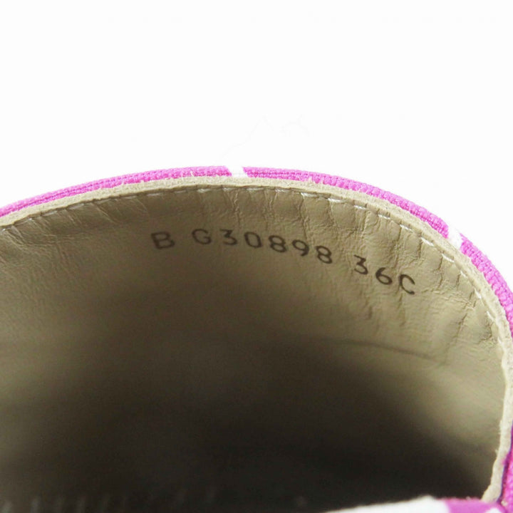 Pristine CHANEL Slip-on COCO MarkPattern Espadrilles purple canvas Women 36