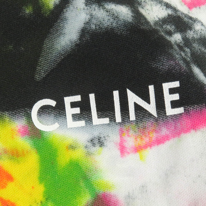 Excellent CELINE Jersey Triomphe Zip Paint Design Track Jacket mens S 2Y671383Q