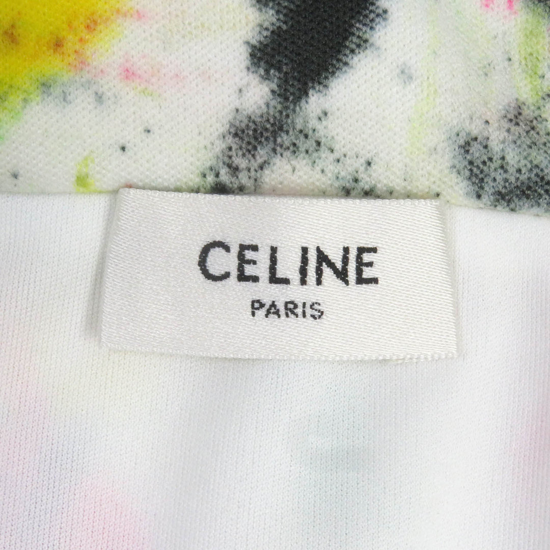 Excellent CELINE Jersey Triomphe Zip Paint Design Track Jacket mens S 2Y671383Q