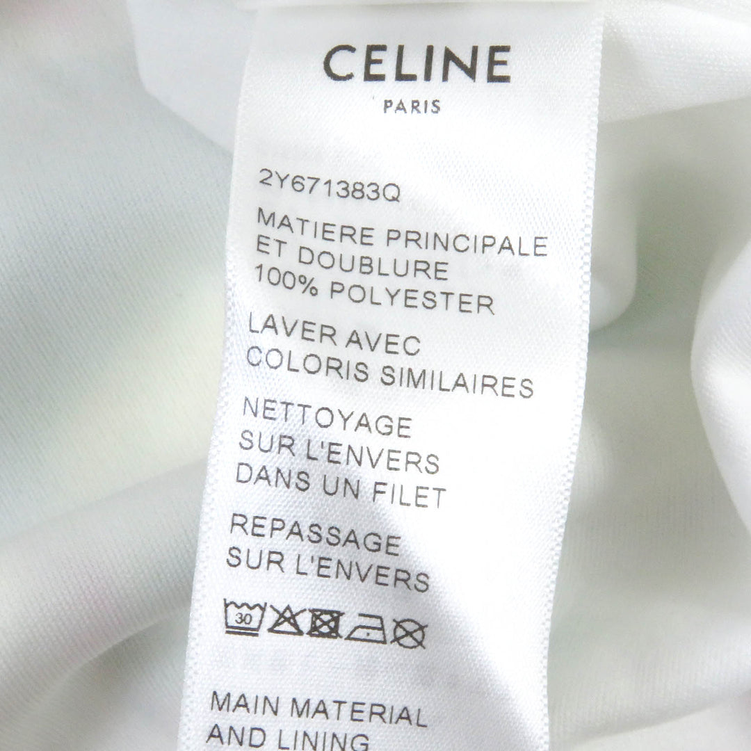 Excellent CELINE Jersey Triomphe Zip Paint Design Track Jacket mens S 2Y671383Q