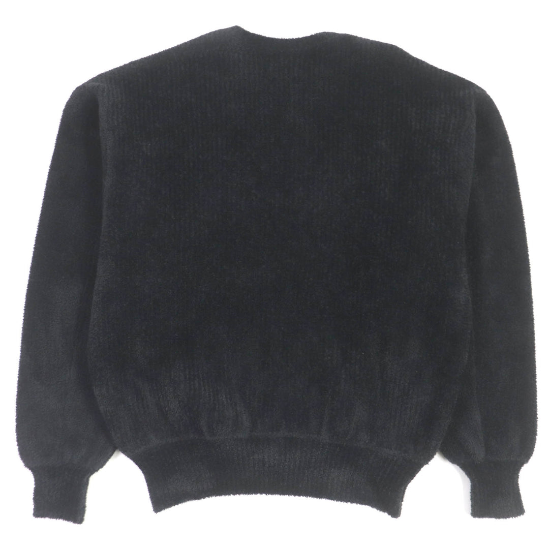 Excellent BALENCIAGA sweat logo embroidered on brushed pile knit black