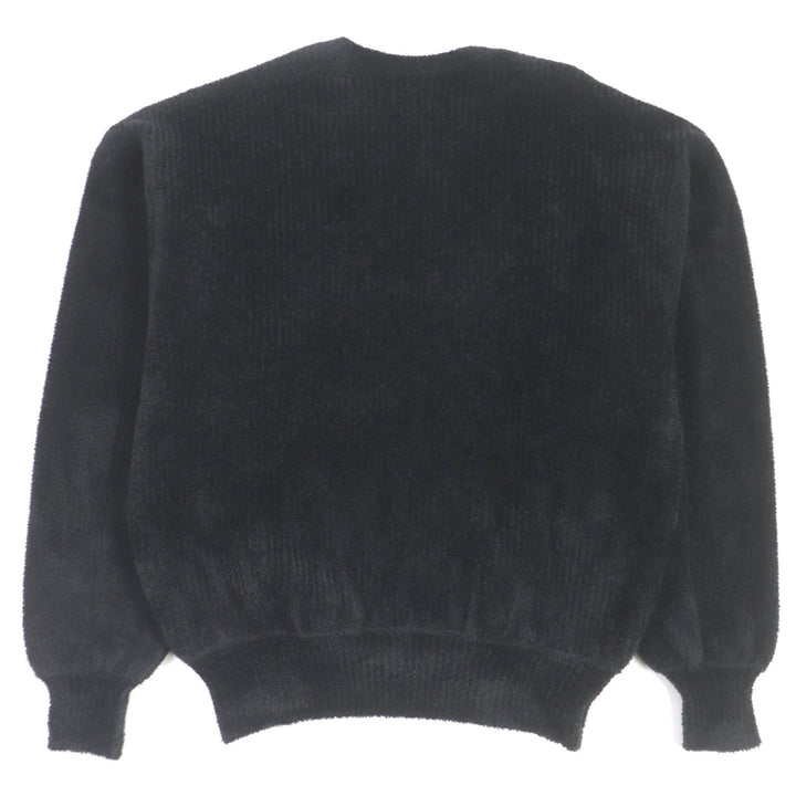 Excellent BALENCIAGA sweat logo embroidered on brushed pile knit black