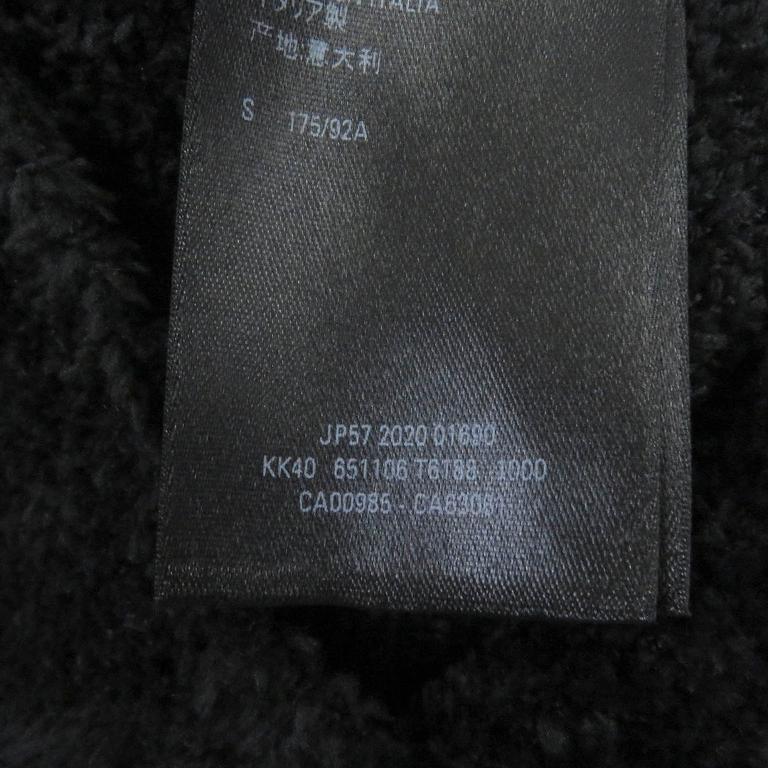 Excellent BALENCIAGA sweat logo embroidered on brushed pile knit black