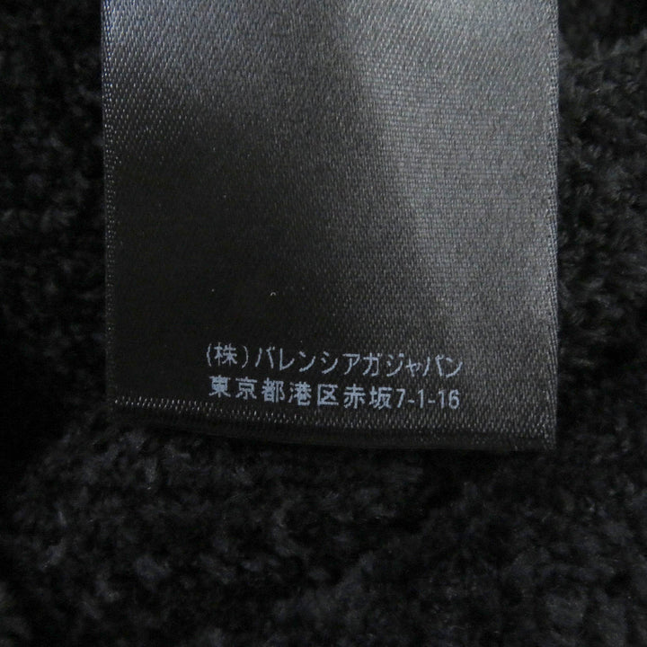 Excellent BALENCIAGA sweat logo embroidered on brushed pile knit black