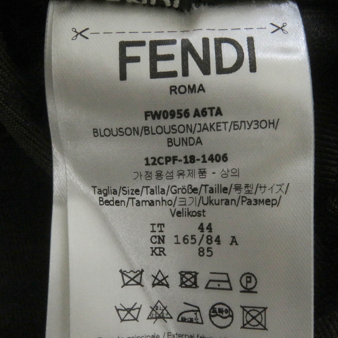 Pristine FENDI Mountain parka FF Logo Zucca Logo Tape Hoodie polyester mens 44 FW0956