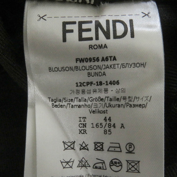 Pristine FENDI Mountain parka FF Logo Zucca Logo Tape Hoodie polyester mens 44 FW0956