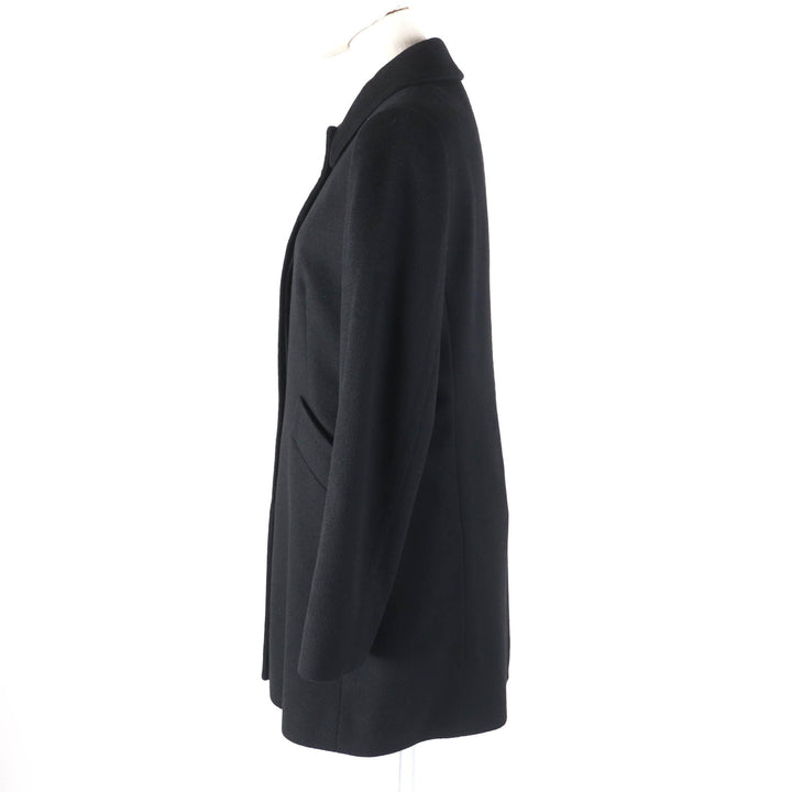 Great Aquascutum LONDON coat Figurine tailoring black cashmere Women 9