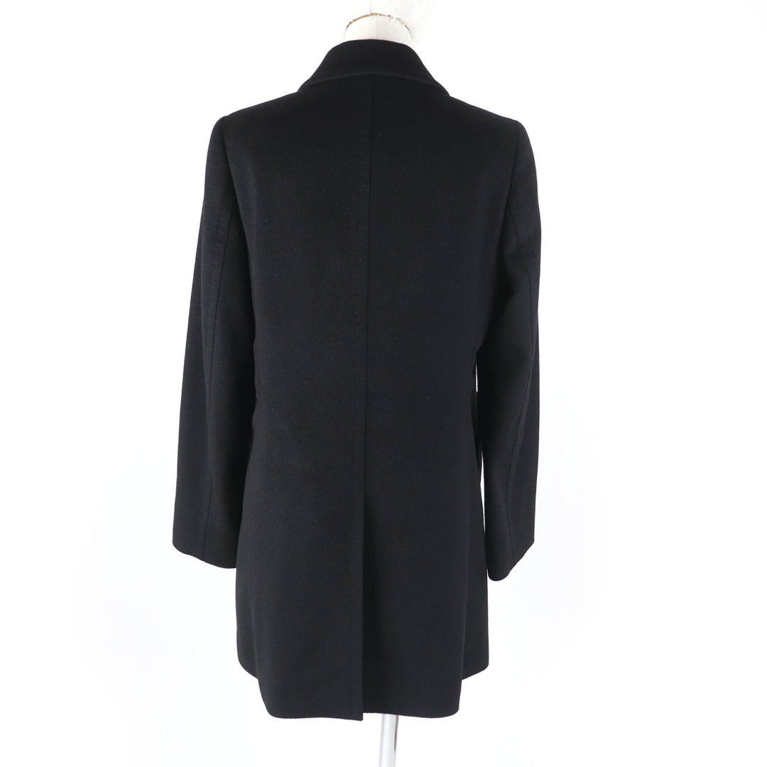 Great Aquascutum LONDON coat Figurine tailoring black cashmere Women 9