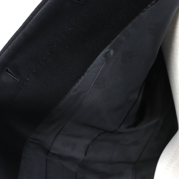 Great Aquascutum LONDON coat Figurine tailoring black cashmere Women 9