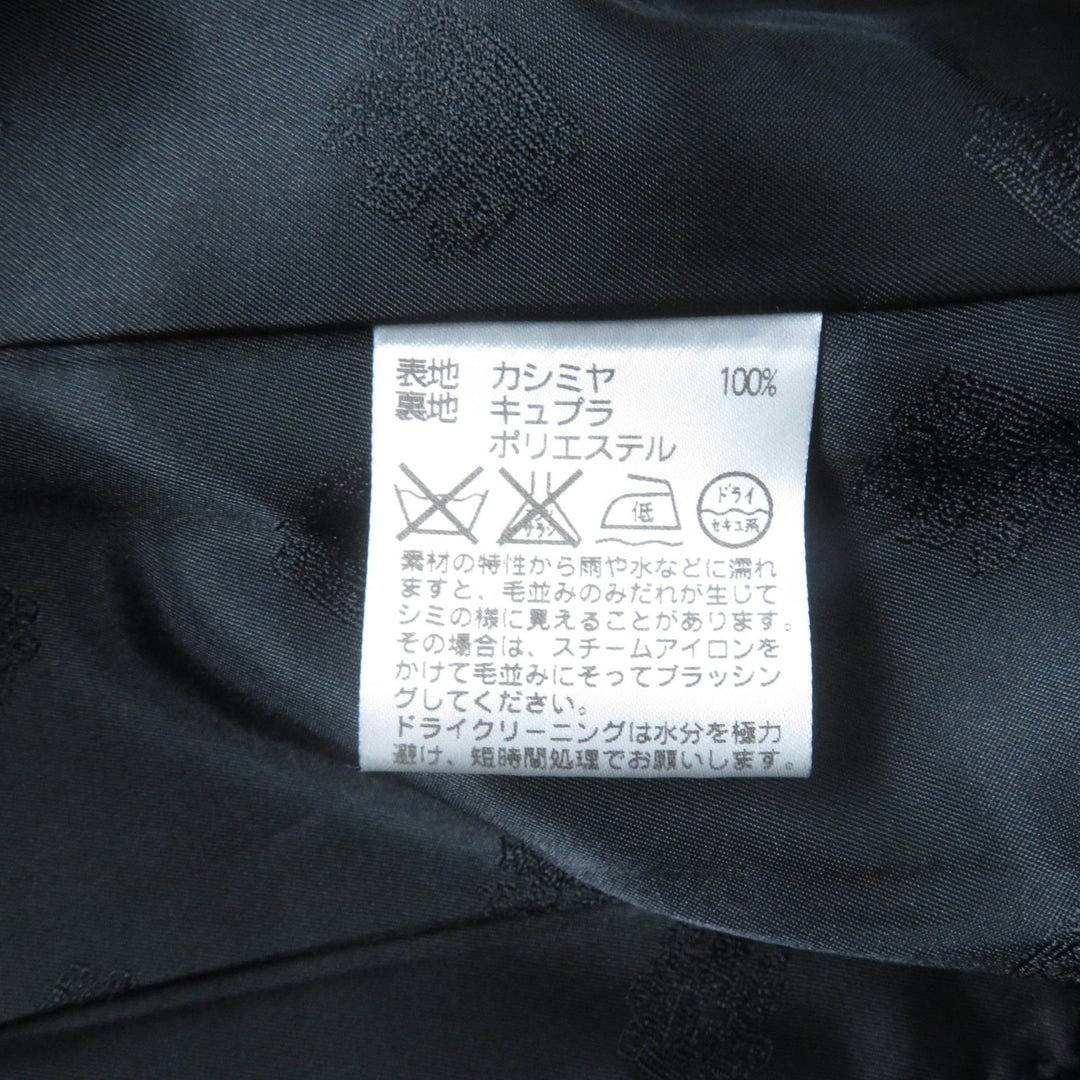 Great Aquascutum LONDON coat Figurine tailoring black cashmere Women 9
