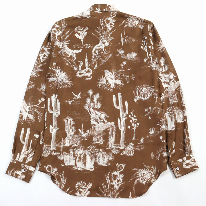 Excellent DIOR×Travis Scott Long sleeve shirt cactus jack silk mens 38 013C501A5529