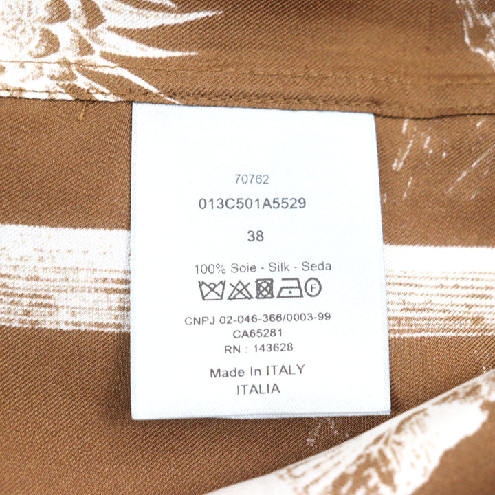 Excellent DIOR×Travis Scott Long sleeve shirt cactus jack silk mens 38 013C501A5529