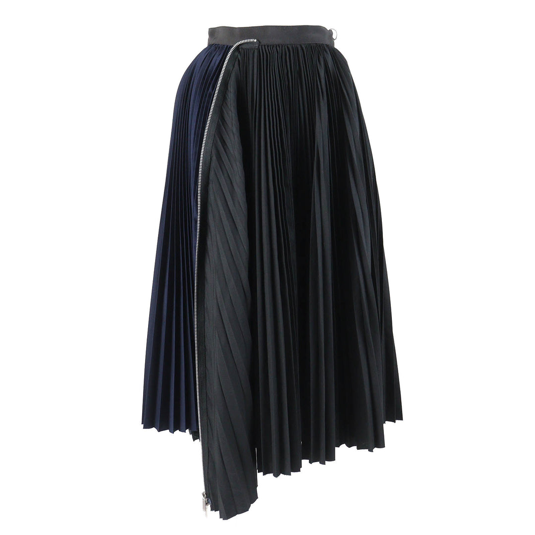 Pristine Sacai Pleated skirt Cotton Poplin Zipper Skirt polyester 0 SCW-086