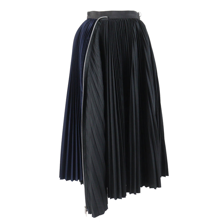 Pristine Sacai Pleated skirt Cotton Poplin Zipper Skirt polyester 0 SCW-086