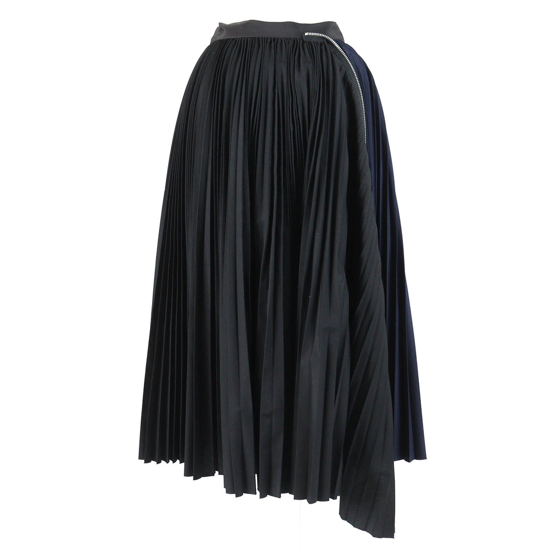 Pristine Sacai Pleated skirt Cotton Poplin Zipper Skirt polyester 0 SCW-086