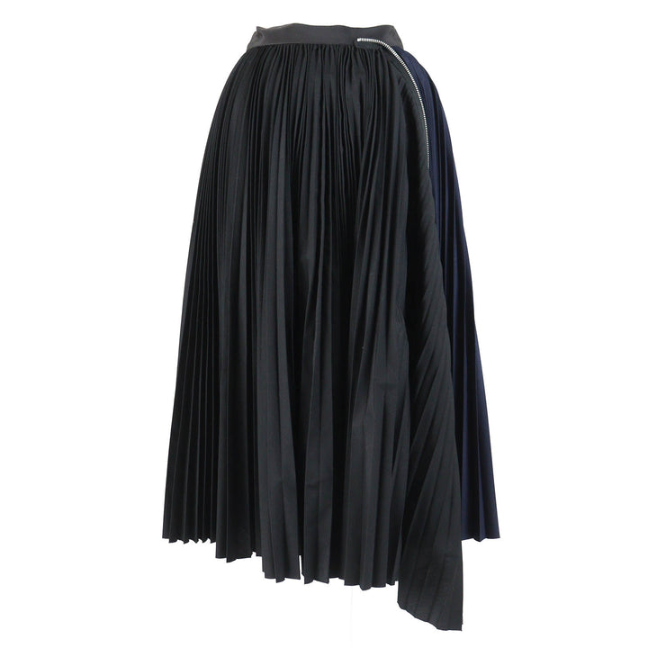 Pristine Sacai Pleated skirt Cotton Poplin Zipper Skirt polyester 0 SCW-086