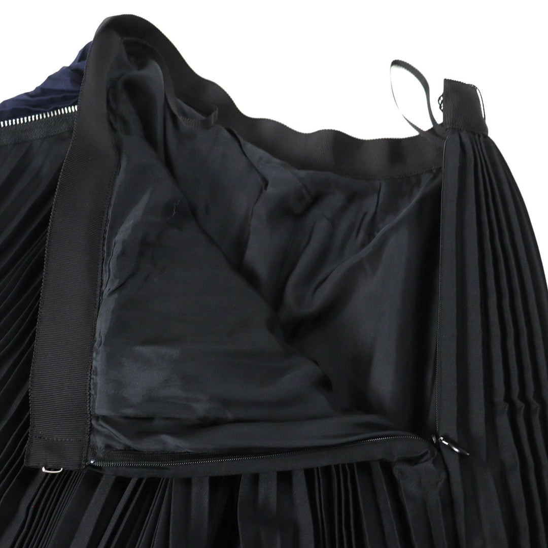 Pristine Sacai Pleated skirt Cotton Poplin Zipper Skirt polyester 0 SCW-086