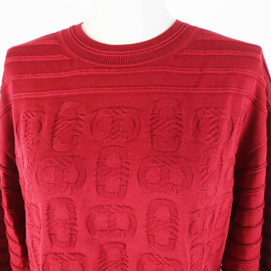 Excellent HERMES knit Chne Dunkel Bordeaux silk Women 38 3E2614D3