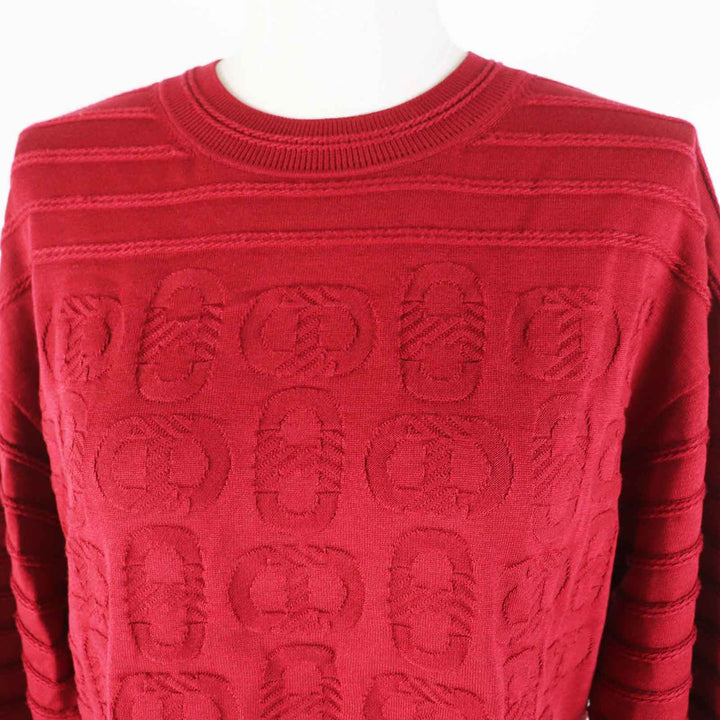 Excellent HERMES knit Chne Dunkel Bordeaux silk Women 38 3E2614D3