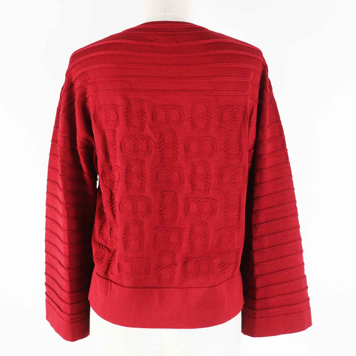 Excellent HERMES knit Chne Dunkel Bordeaux silk Women 38 3E2614D3