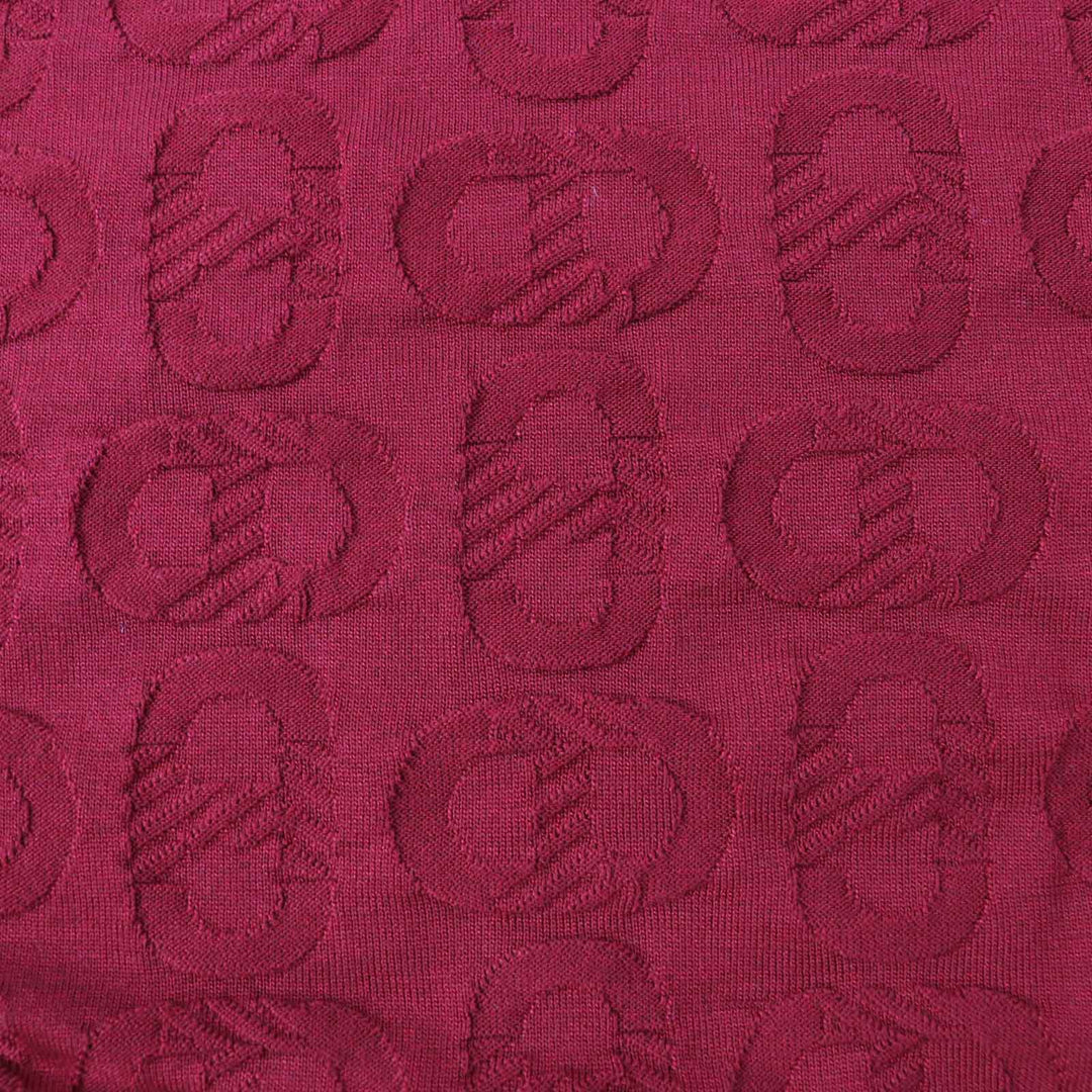 Excellent HERMES knit Chne Dunkel Bordeaux silk Women 38 3E2614D3