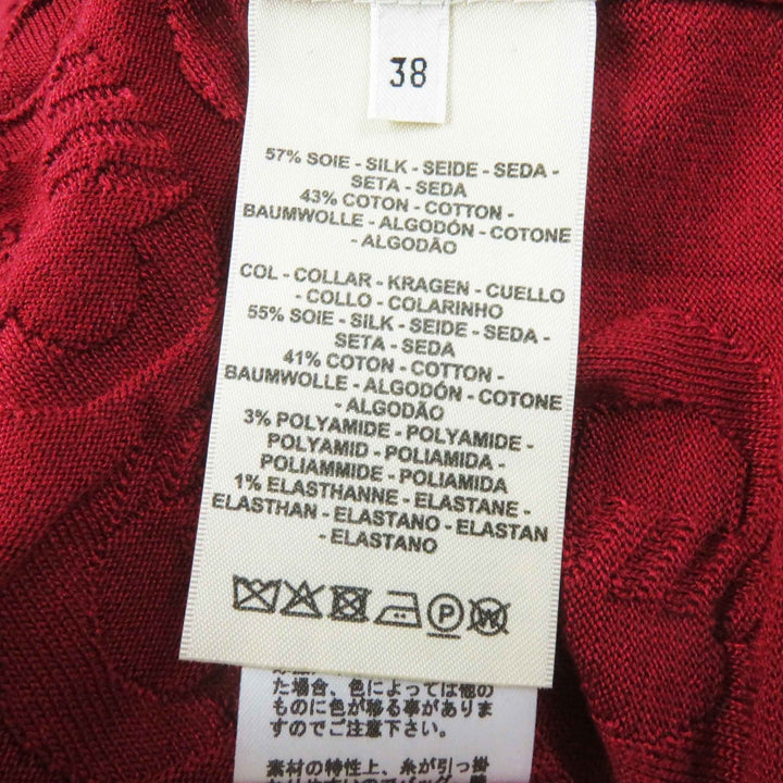 Excellent HERMES knit Chne Dunkel Bordeaux silk Women 38 3E2614D3