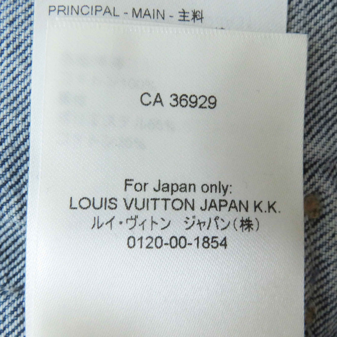 LOUIS VUITTON Denim Jacket velvet accent denim jacket blue Women 36 1AFEPI