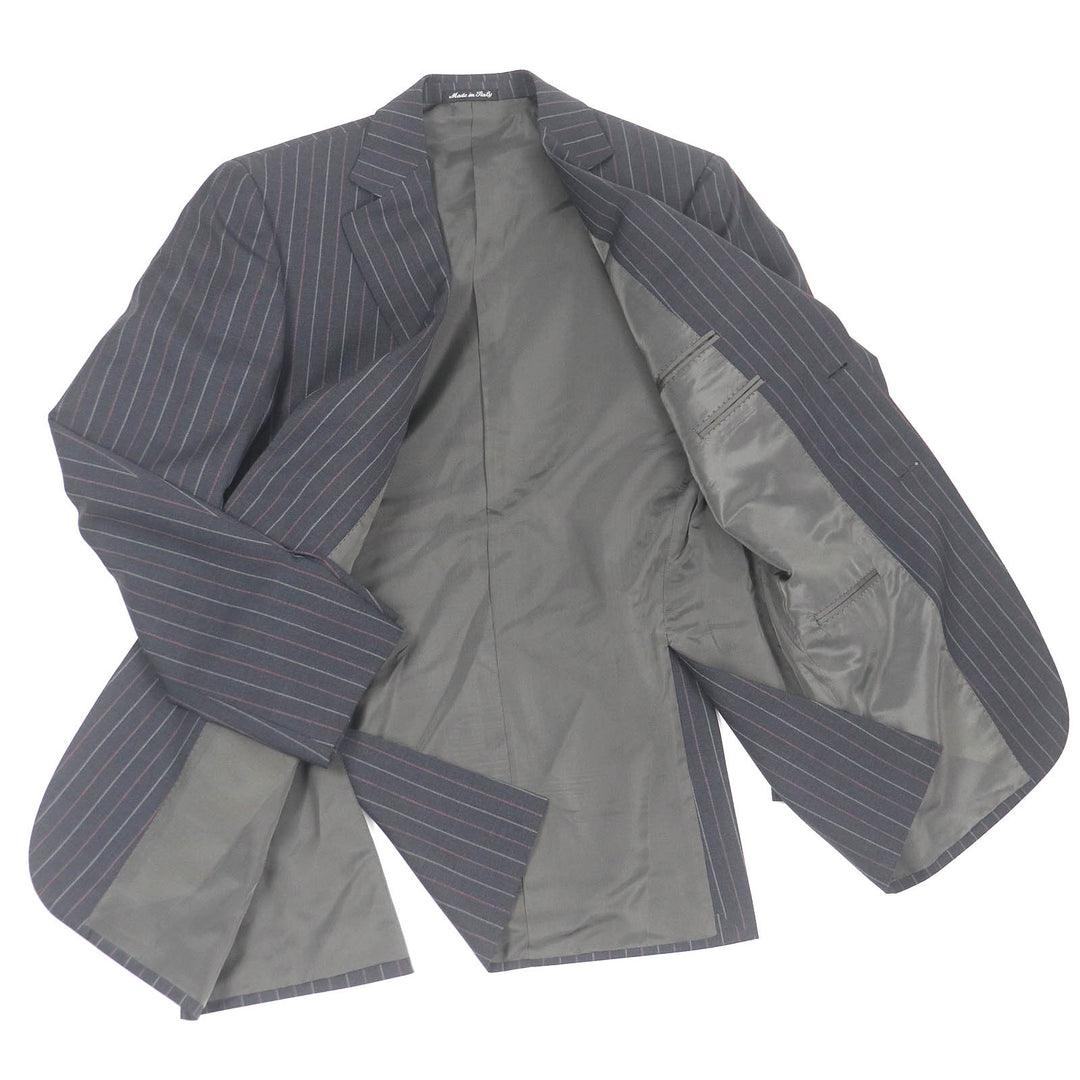 Excellent PAL ZILERI suit stripe single Dark gray wool mens 46