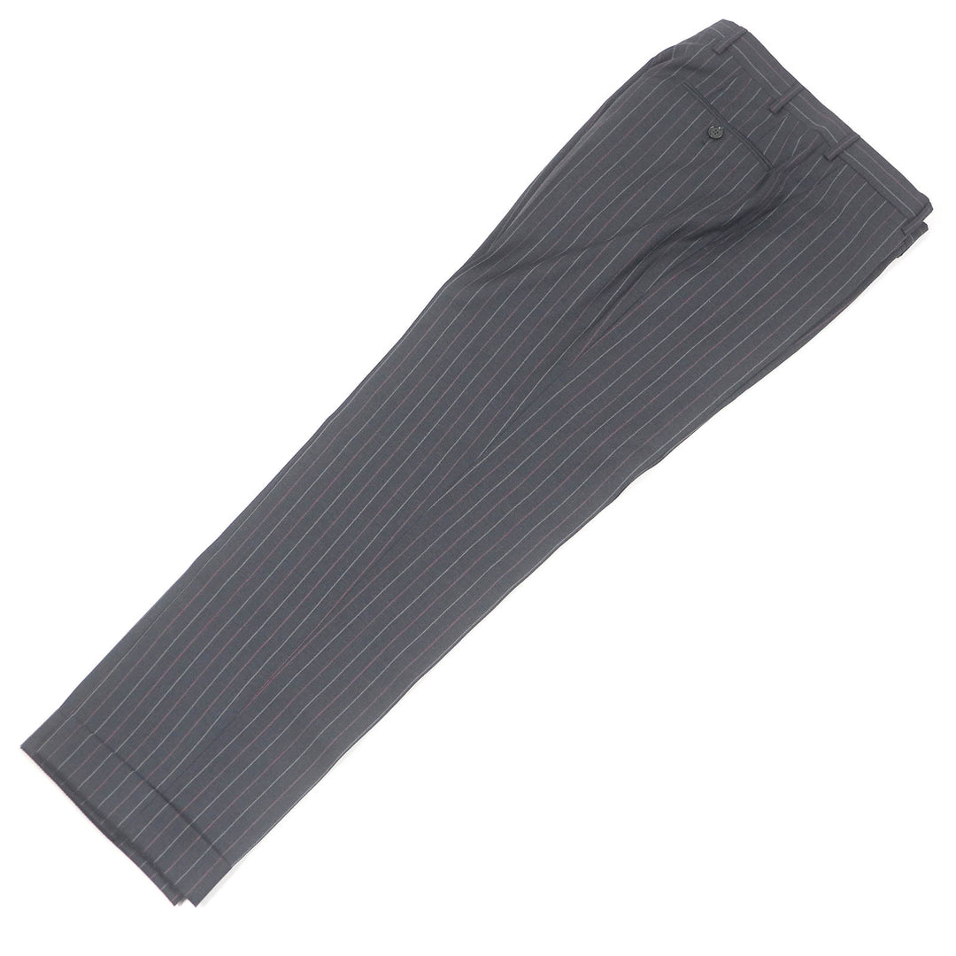 Excellent PAL ZILERI suit stripe single Dark gray wool mens 46