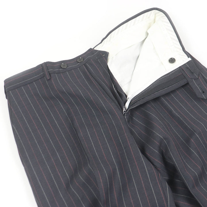 Excellent PAL ZILERI suit stripe single Dark gray wool mens 46