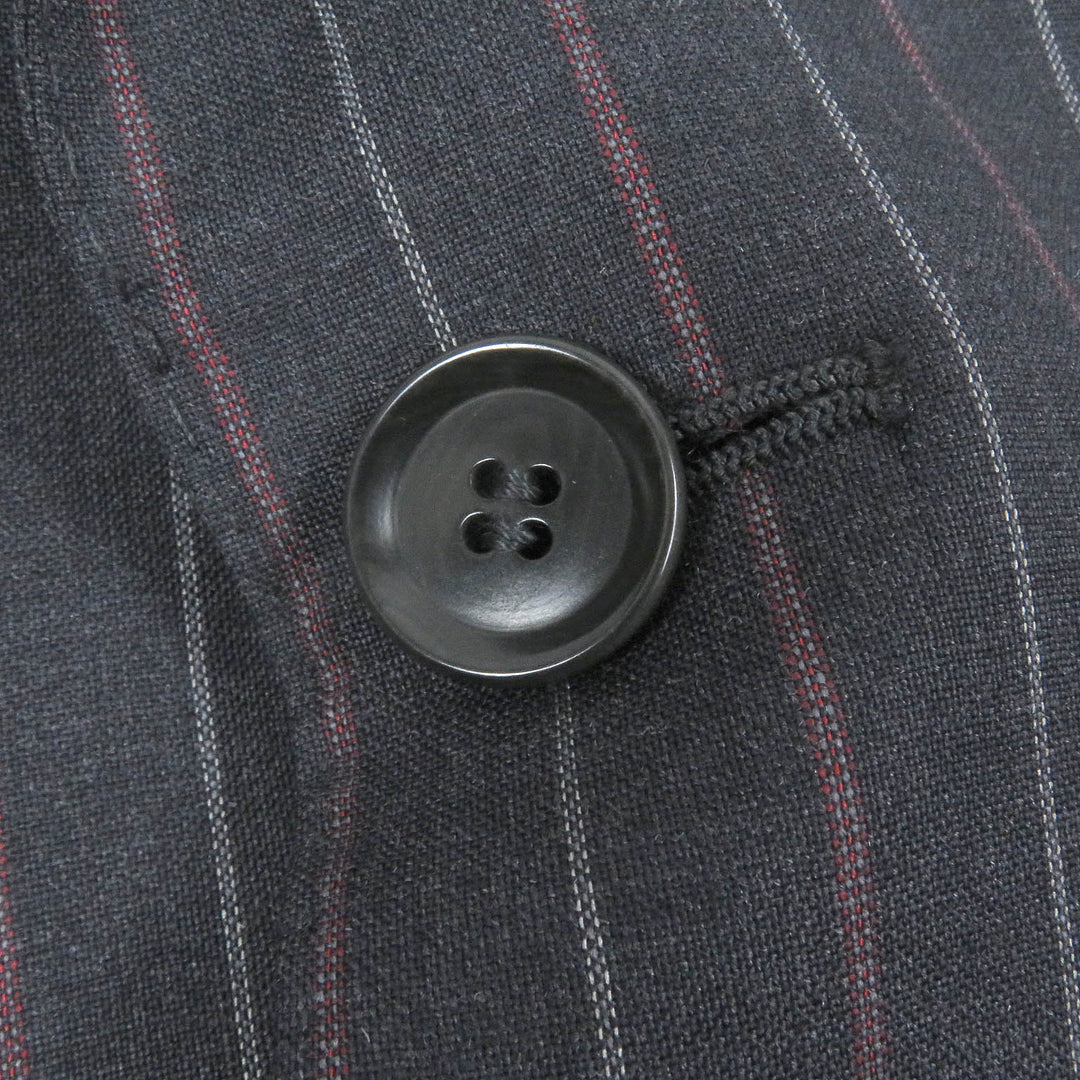 Excellent PAL ZILERI suit stripe single Dark gray wool mens 46